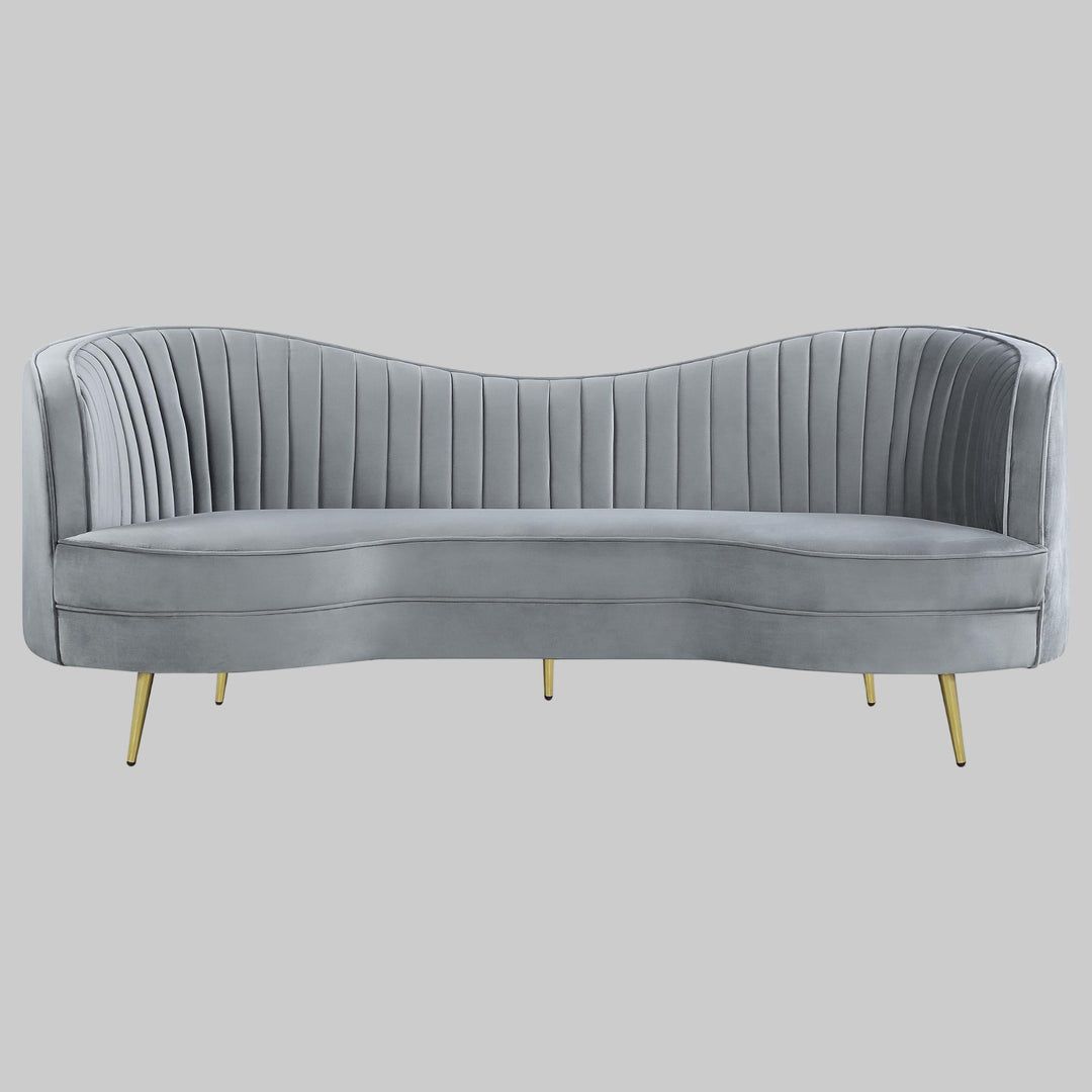 Coaster Furniture 506864 Sophia Upholstered Channel Tufted Sofa Grey
