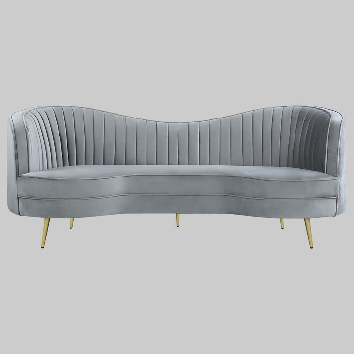 Coaster Furniture 506864 Sophia Upholstered Channel Tufted Sofa Grey