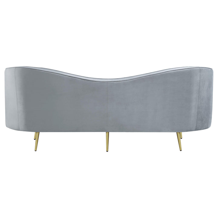 Coaster Furniture 506864 Sophia Upholstered Channel Tufted Sofa Grey