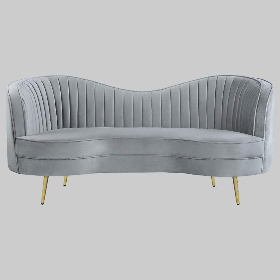 Coaster Furniture 506865 Sophia Upholstered Channel Tufted Loveseat Grey