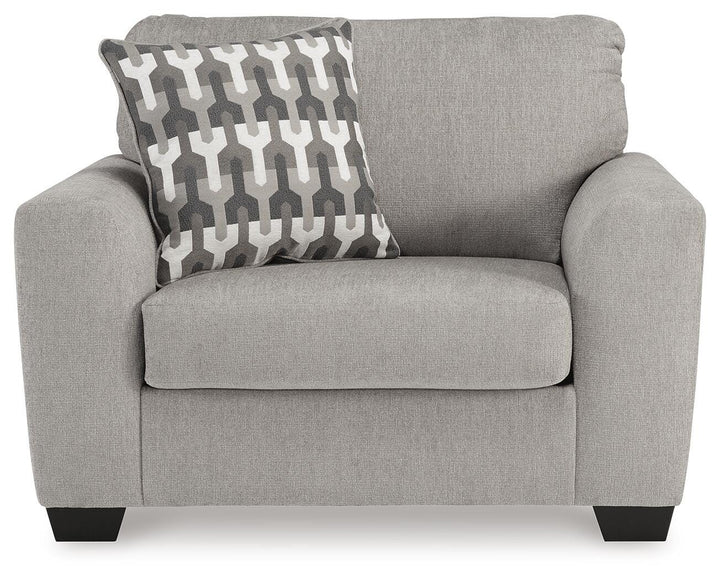 Avenal Park Sofa, Loveseat, Oversized Chair and Ottoman - Flannel (5)