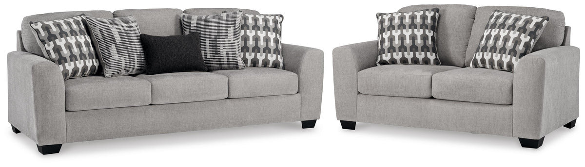 Avenal Park Sofa and Loveseat - Flannel (1)