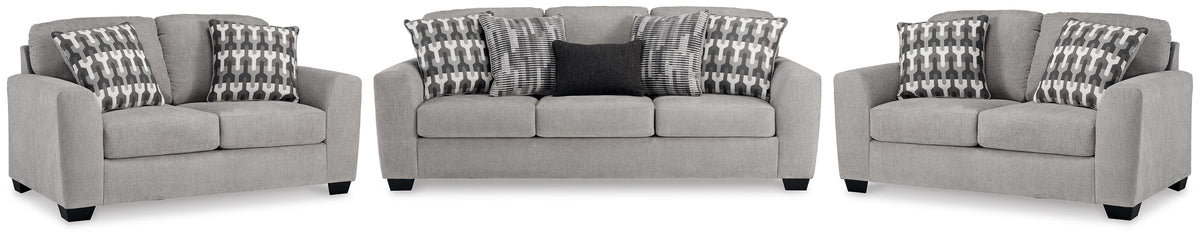 Avenal Park Sofa and 2 Loveseats - Flannel (1)