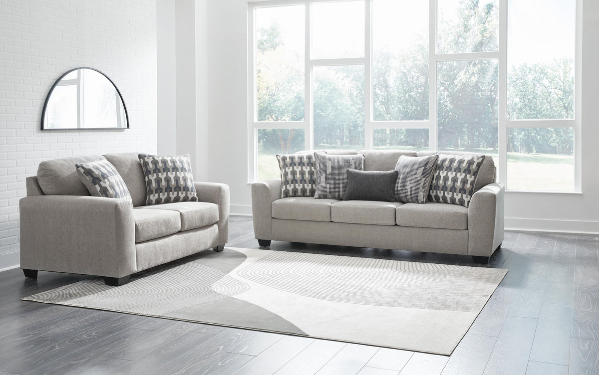 Avenal Park Sofa and Loveseat - Flannel (2)