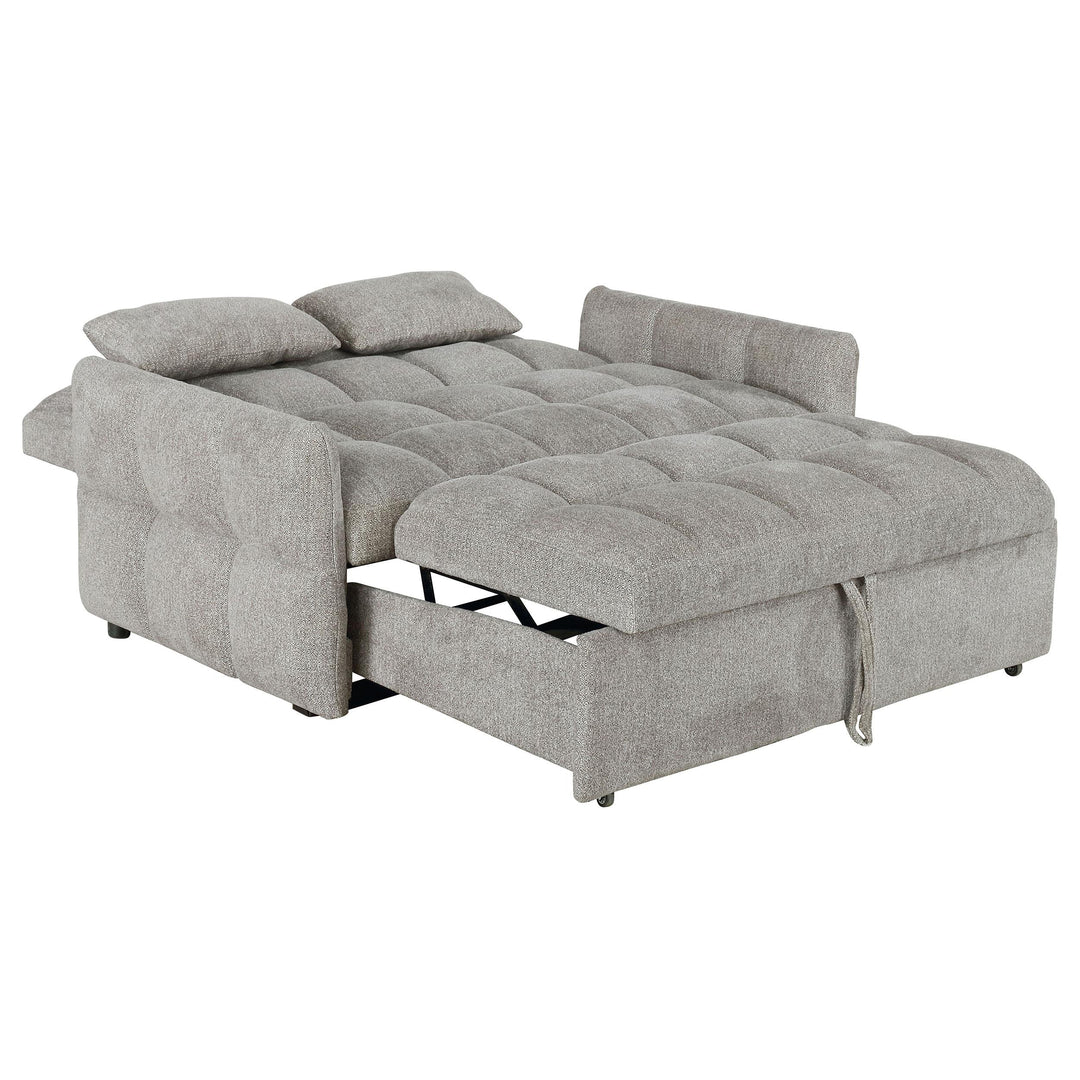 Coaster Furniture 508307 Cotswold Upholstered Convertible Sleeper Sofa Bed Light Grey