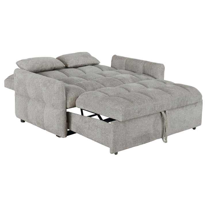 Coaster Furniture 508307 Cotswold Upholstered Convertible Sleeper Sofa Bed Light Grey