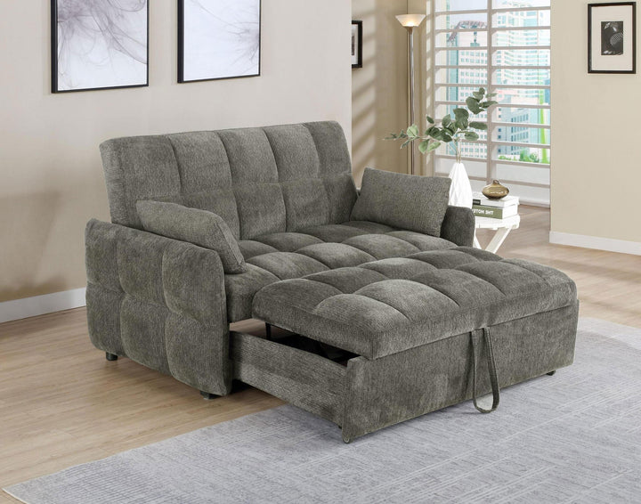 Coaster Furniture 508308 Cotswold Upholstered Convertible Sleeper Sofa Bed Dark Grey