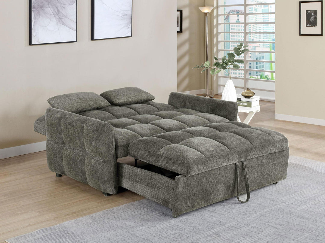 Coaster Furniture 508308 Cotswold Upholstered Convertible Sleeper Sofa Bed Dark Grey
