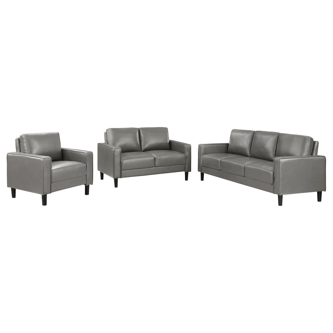 Coaster Furniture 508365-S3 Ruth 3-Piece Upholstered Track Arm Sofa Set Grey