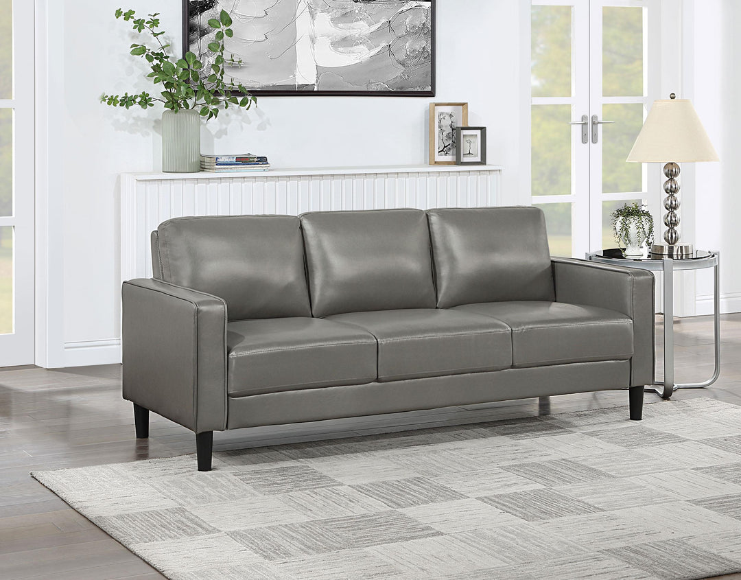 Coaster Furniture 508365 Ruth Upholstered Track Arm Sofa Grey