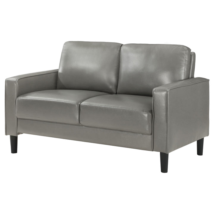 Ruth - Upholstered Track Arm Loveseat - Gray