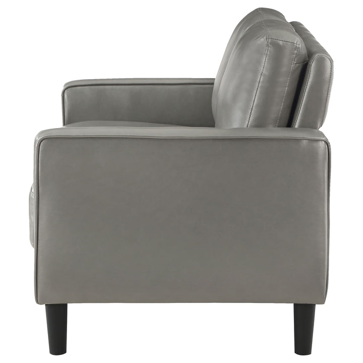 Ruth - Upholstered Track Arm Loveseat - Gray