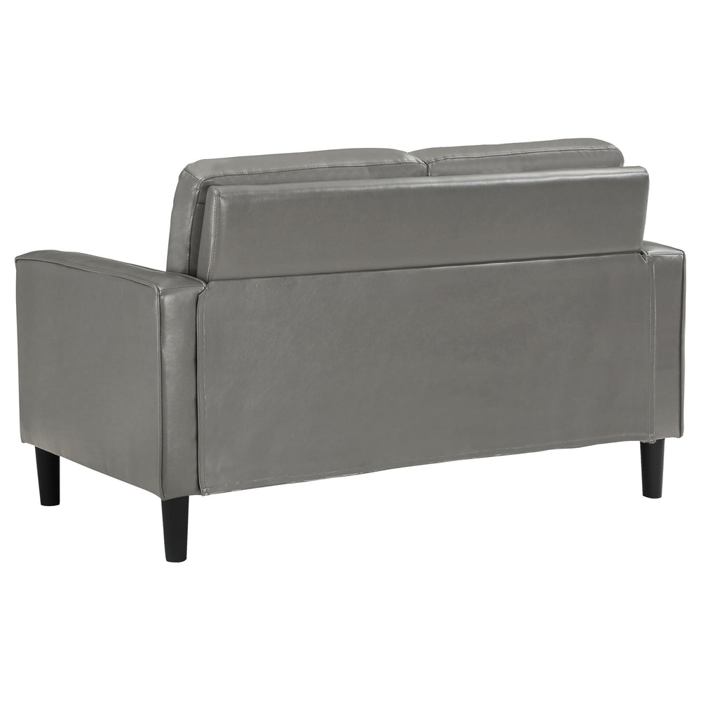 Ruth - Upholstered Track Arm Loveseat - Gray