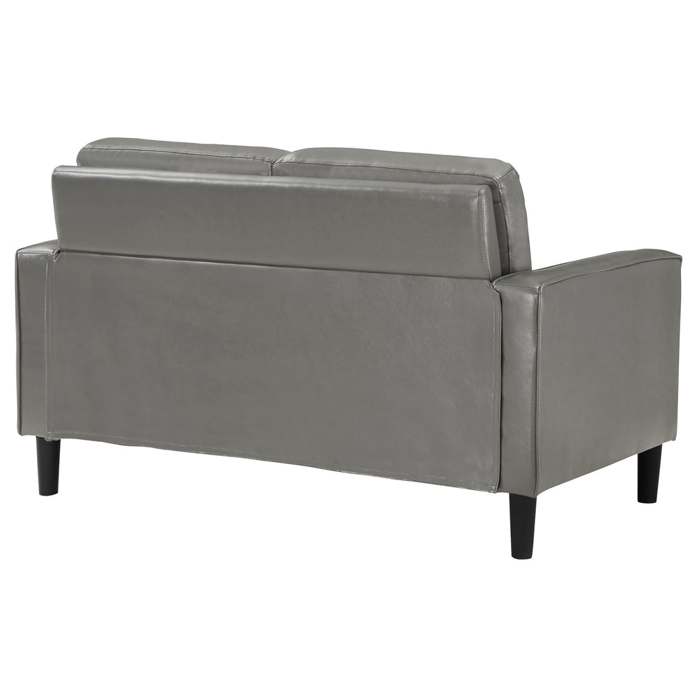 Ruth - Upholstered Track Arm Loveseat - Gray
