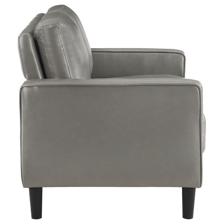 Ruth - Upholstered Track Arm Loveseat - Gray