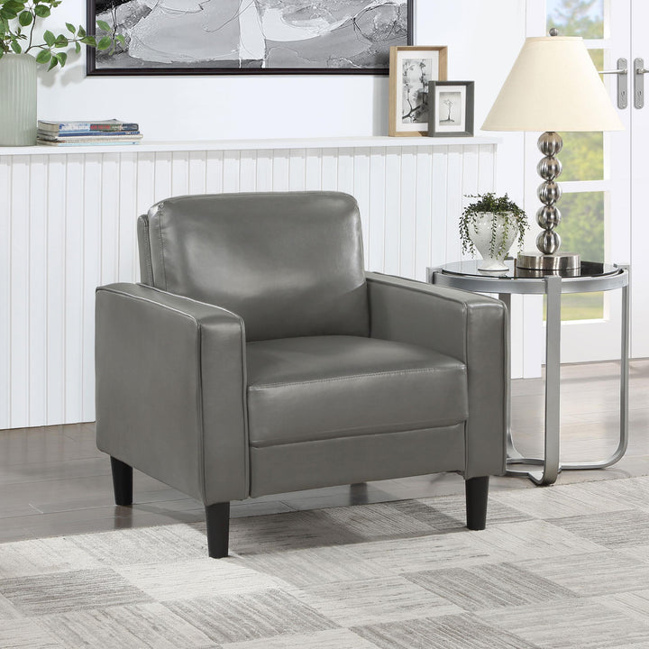 Coaster Furniture 508367 Ruth Upholstered Track Arm Accent Chair Grey