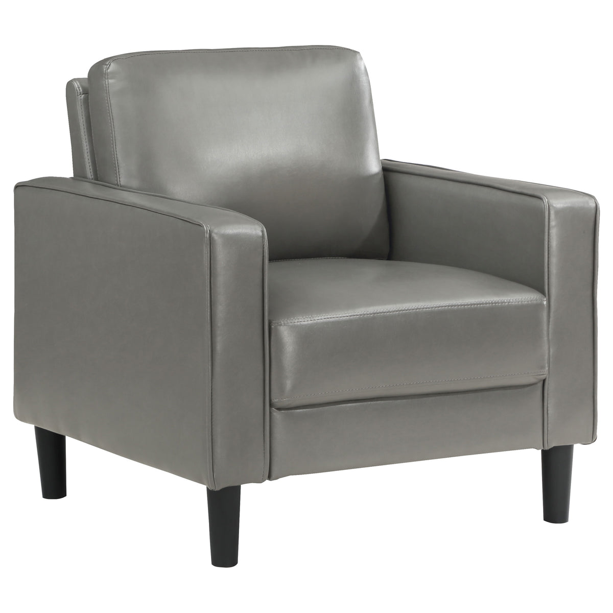 Ruth - Upholstered Track Arm Accent Chair - Gray