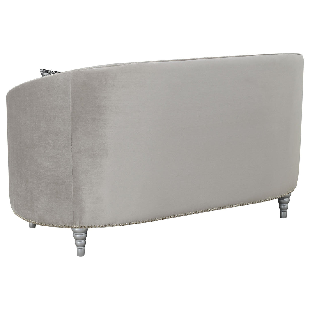 Coaster Furniture 508461 Avonlea Upholstered Sloped Arm Sofa Grey Velvet