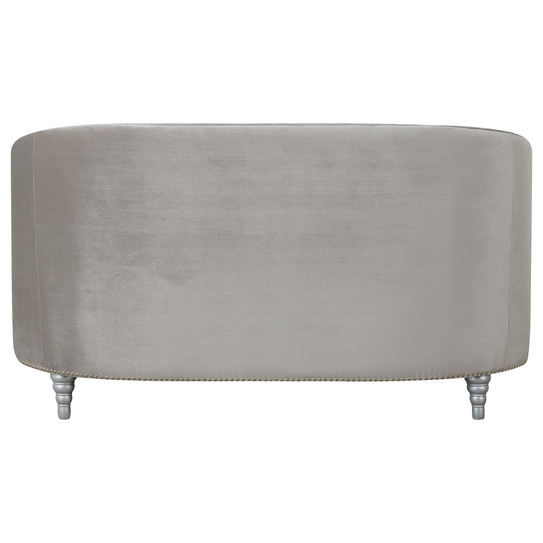 Coaster Furniture 508462 Avonlea Upholstered Sloped Arm Loveseat Grey Velvet