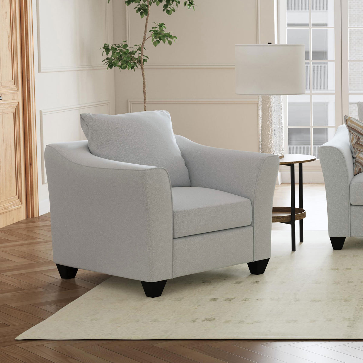 Salizar - Upholstered Flared Arm Accent Chair - Sand