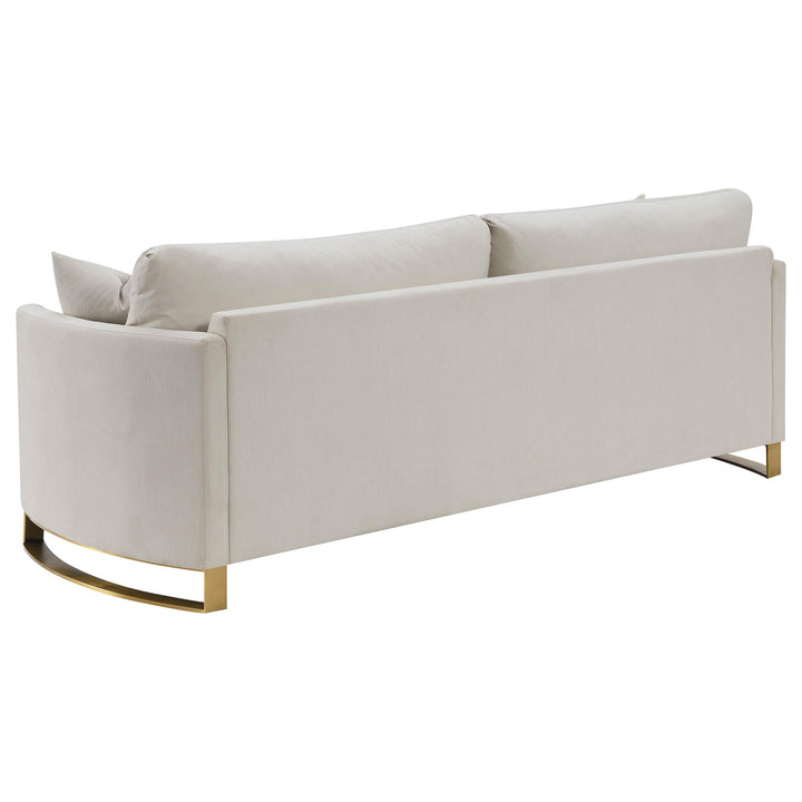 Coaster Furniture 508821 Corliss Upholstered Curved Track Arm Sofa Beige