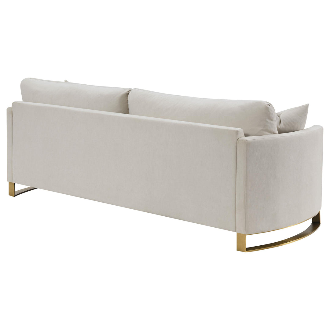 Coaster Furniture 508821 Corliss Upholstered Curved Track Arm Sofa Beige