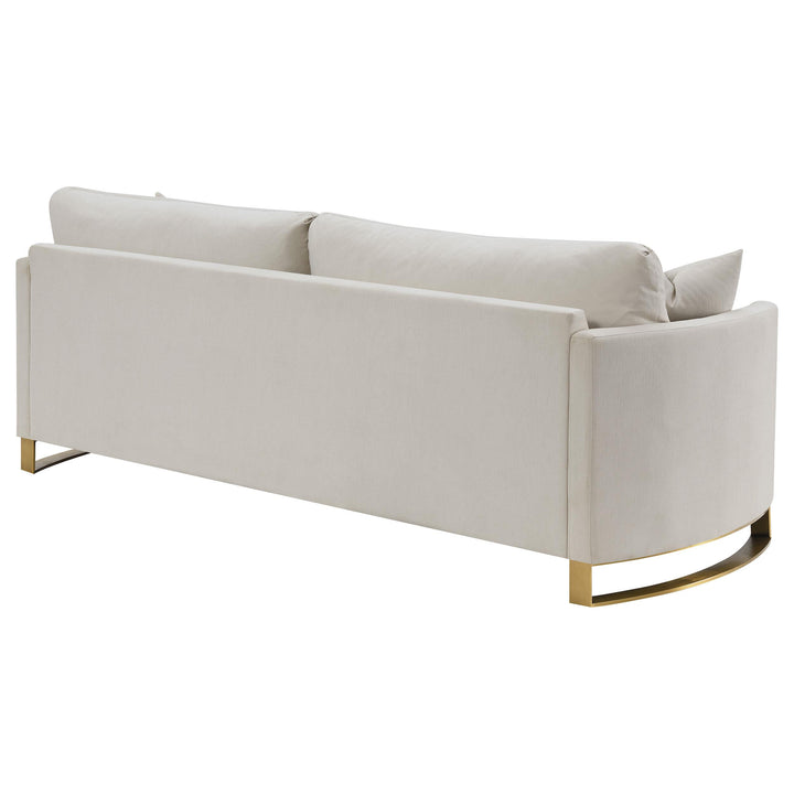 Coaster Furniture 508821 Corliss Upholstered Curved Track Arm Sofa Beige