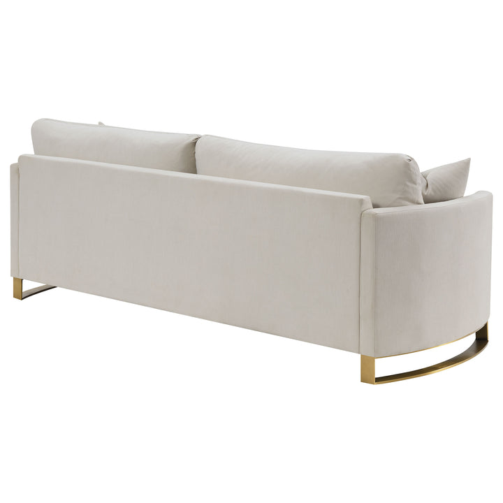 Corliss - Upholstered Arched Arm Sofa - Beige