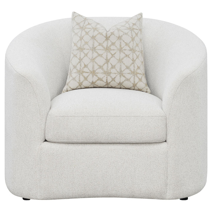 Coaster Furniture 509173 Rainn Boucle Upholstered Sloped Arm Accent Chair Latte