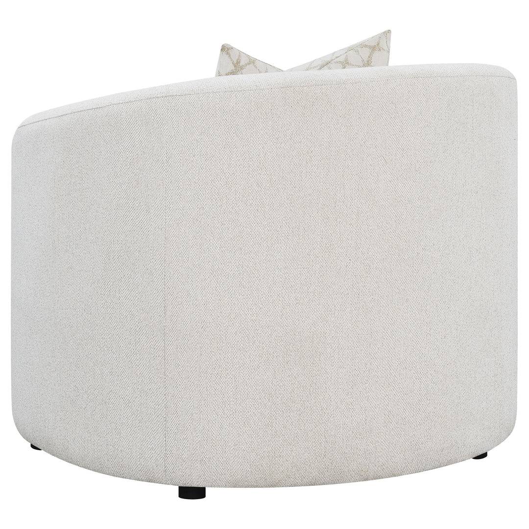Coaster Furniture 509173 Rainn Boucle Upholstered Sloped Arm Accent Chair Latte