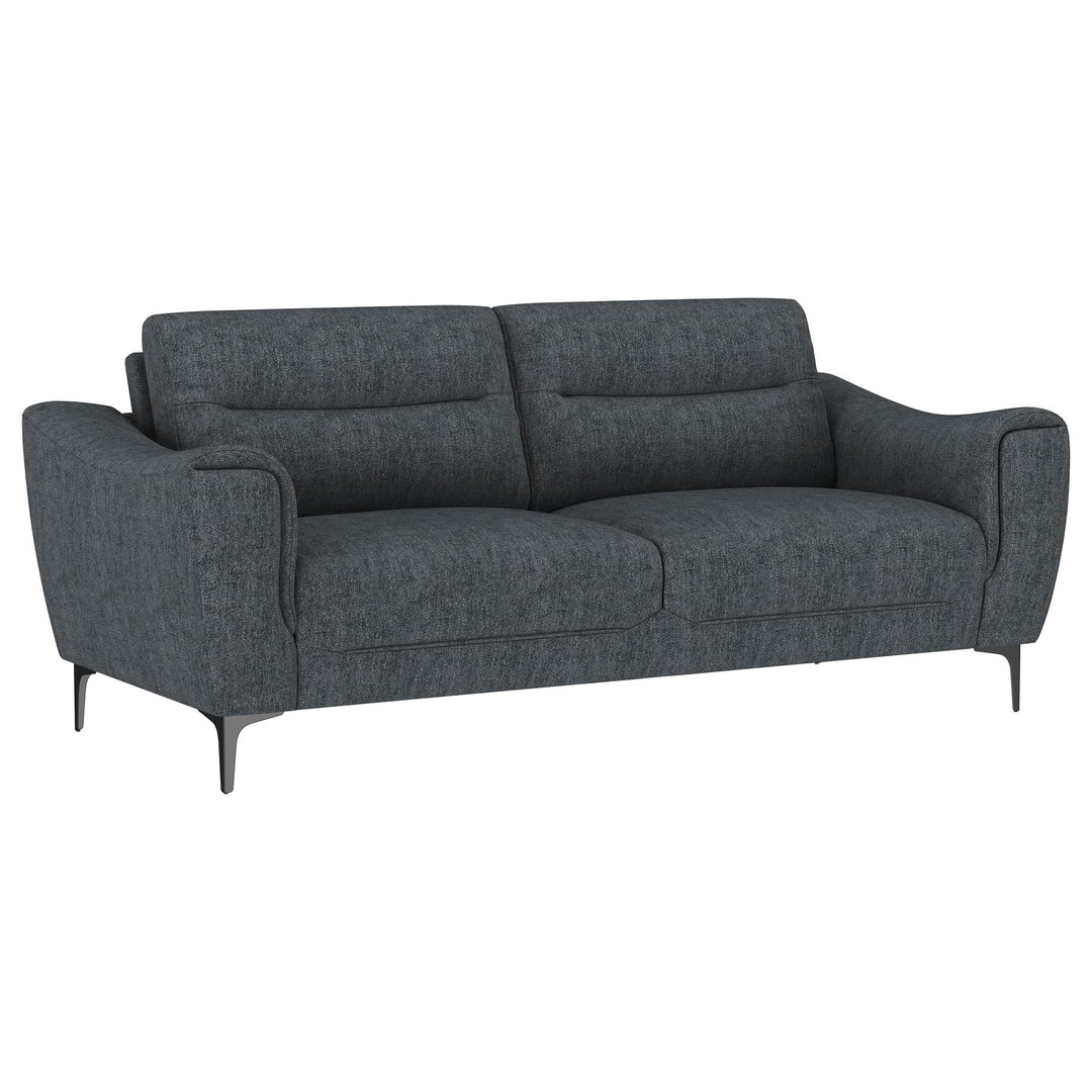 Coaster Furniture 509281 Nolan Upholstered Sloped Track Arm Sofa Charcoal