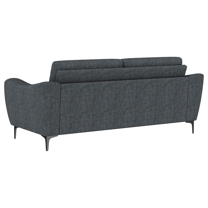 Coaster Furniture 509281 Nolan Upholstered Sloped Track Arm Sofa Charcoal