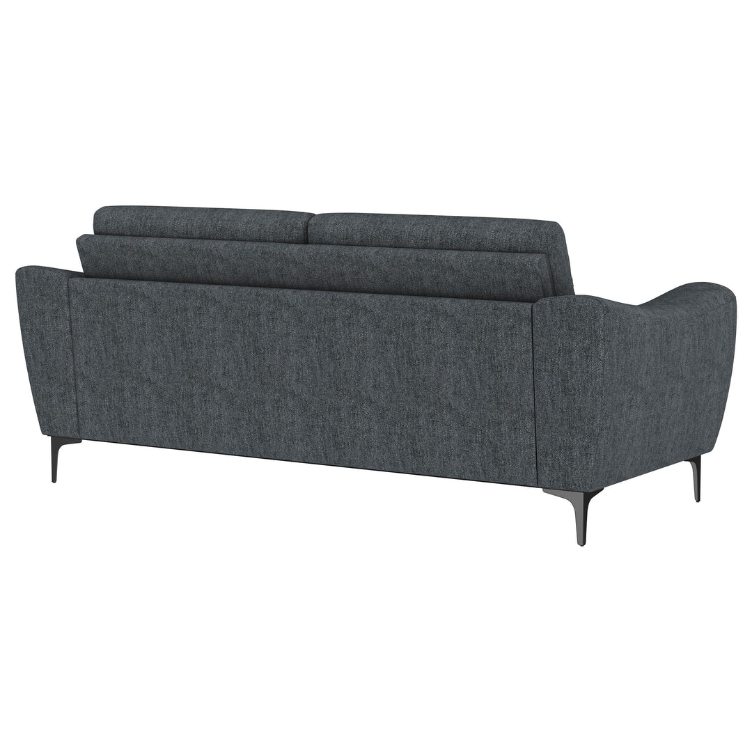 Coaster Furniture 509281 Nolan Upholstered Sloped Track Arm Sofa Charcoal