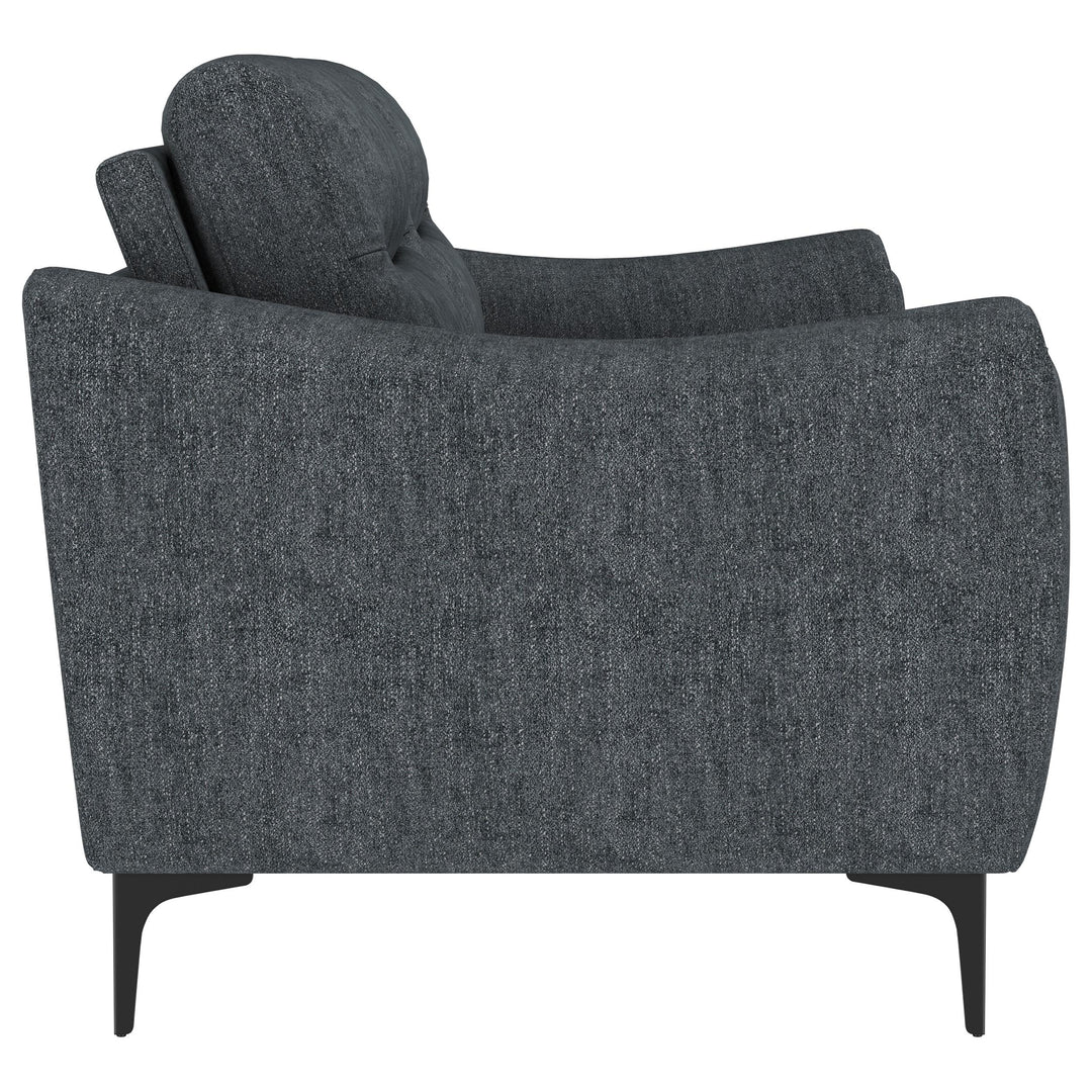 Coaster Furniture 509281 Nolan Upholstered Sloped Track Arm Sofa Charcoal