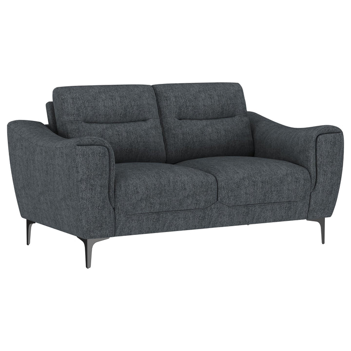 Coaster Furniture 509282 Nolan Upholstered Sloped Track Arm Loveseat Charcoal