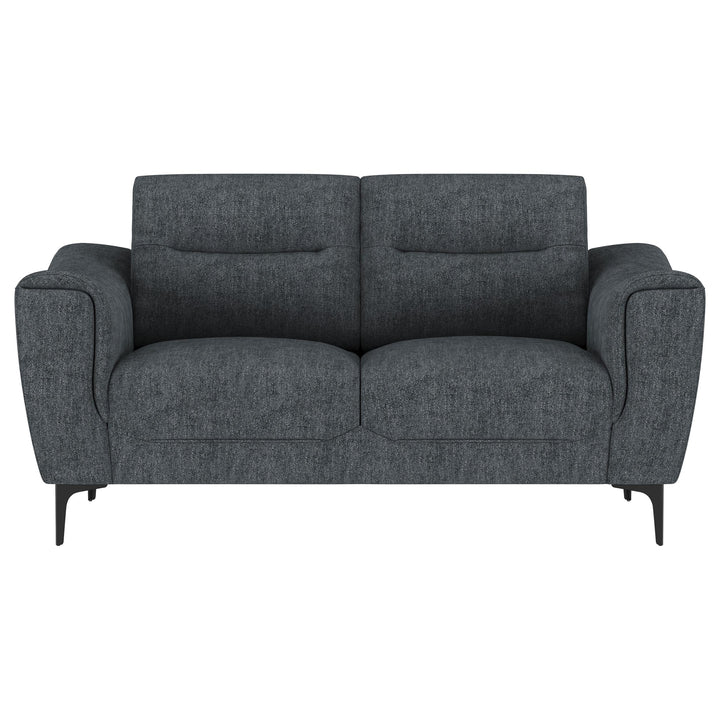 Coaster Furniture 509282 Nolan Upholstered Sloped Track Arm Loveseat Charcoal