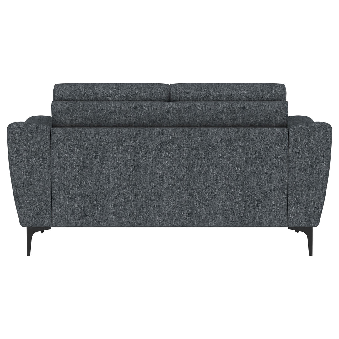 Coaster Furniture 509282 Nolan Upholstered Sloped Track Arm Loveseat Charcoal