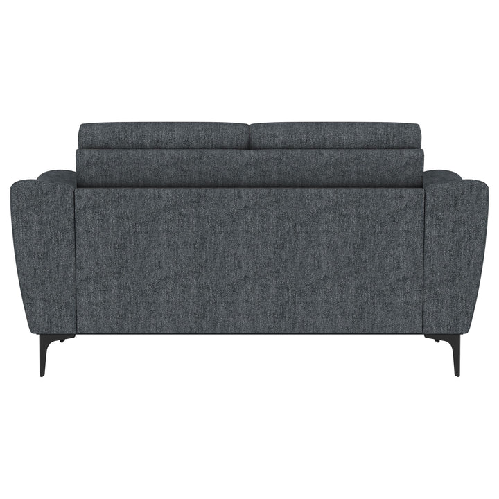 Coaster Furniture 509282 Nolan Upholstered Sloped Track Arm Loveseat Charcoal