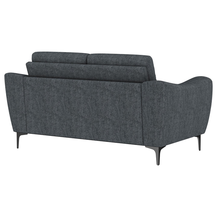 Coaster Furniture 509282 Nolan Upholstered Sloped Track Arm Loveseat Charcoal