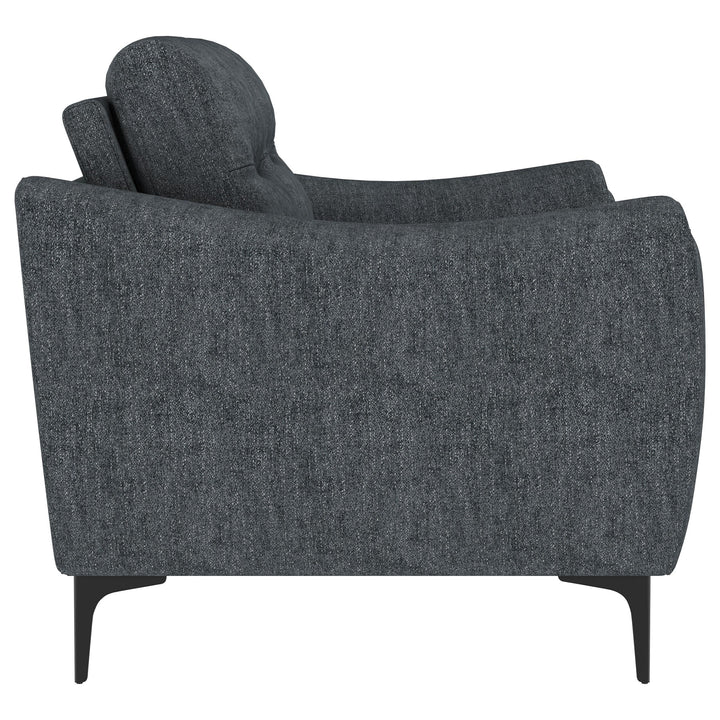 Coaster Furniture 509282 Nolan Upholstered Sloped Track Arm Loveseat Charcoal