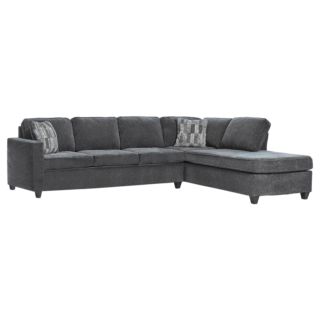 Coaster Furniture 509347 Mccord Upholstered Track Arm Sectional Sofa Dark Grey