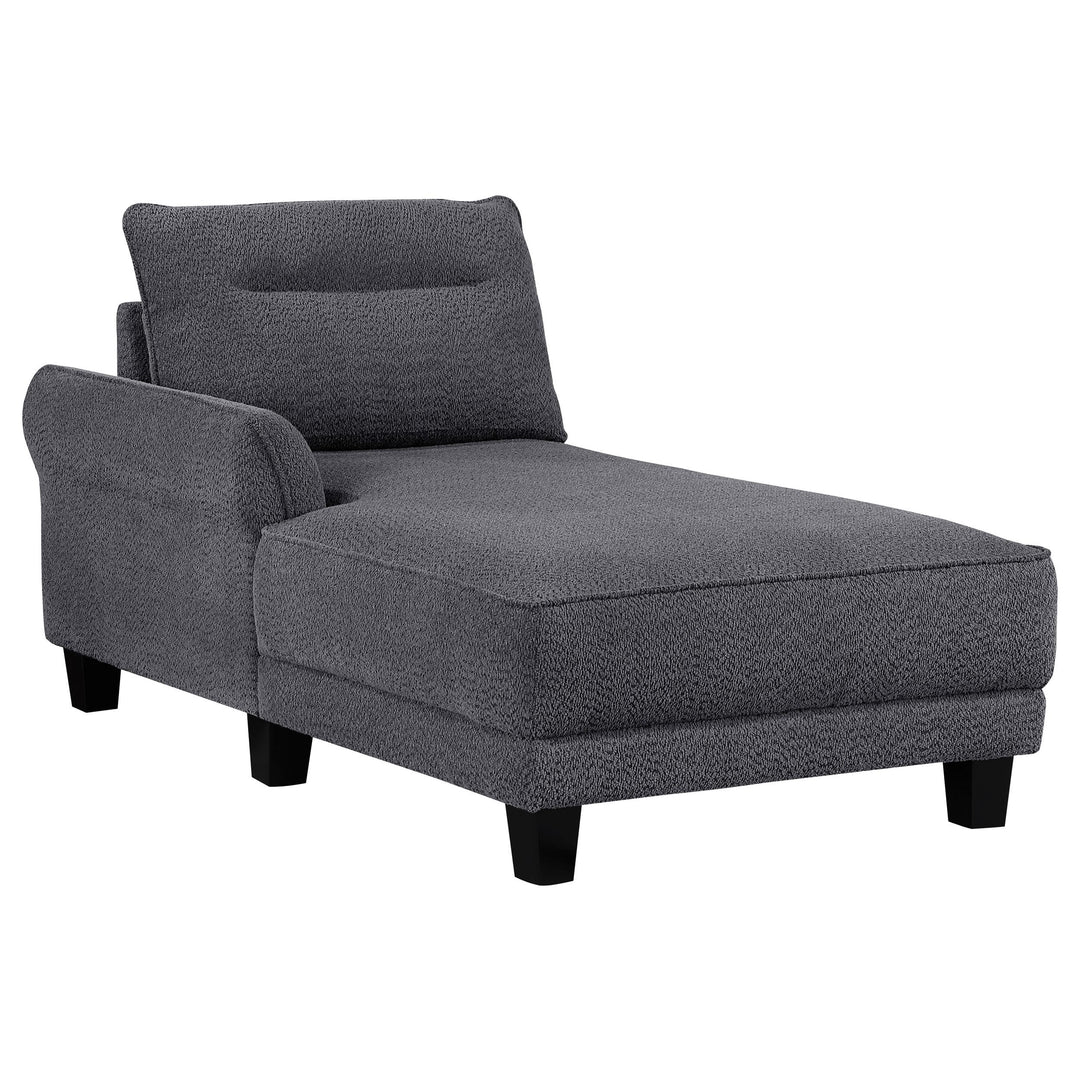 Coaster Furniture 509540 Caspian Upholstered Curved Arm Chaise Sectional Sofa Grey