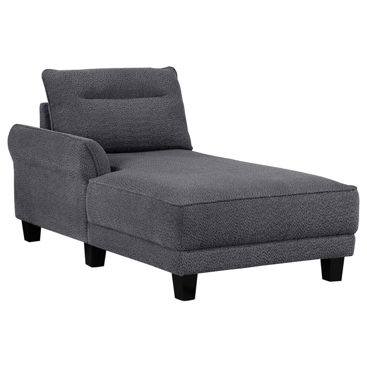 Coaster Furniture 509540 Caspian Upholstered Curved Arm Chaise Sectional Sofa Grey