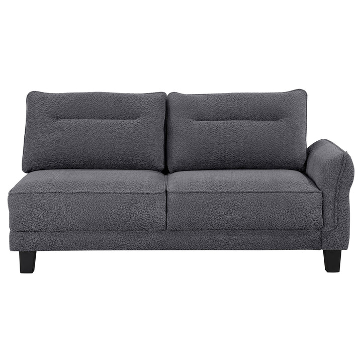 Coaster Furniture 509540 Caspian Upholstered Curved Arm Chaise Sectional Sofa Grey