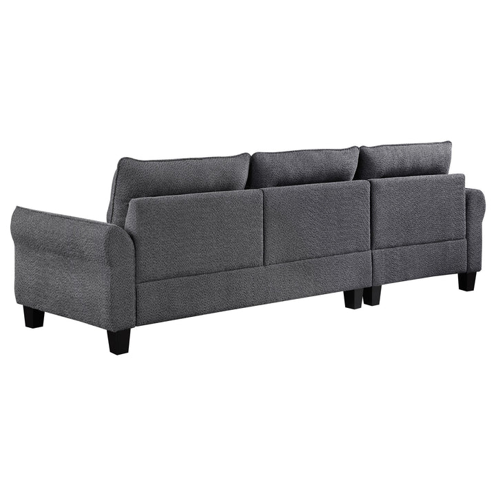 Coaster Furniture 509540 Caspian Upholstered Curved Arm Chaise Sectional Sofa Grey