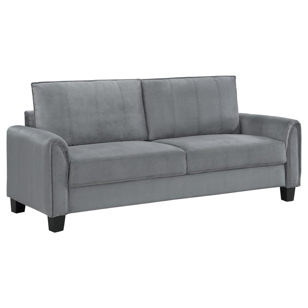 Coaster Furniture 509634 Davis Upholstered Rolled Arm Sofa Grey