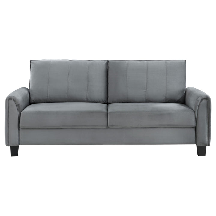 Coaster Furniture 509634 Davis Upholstered Rolled Arm Sofa Grey