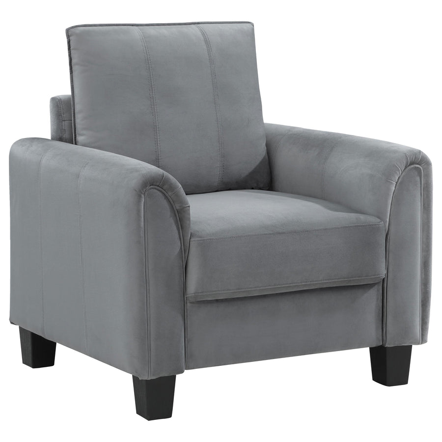 Coaster Furniture 509636 Davis Upholstered Rolled Arm Accent Chair Grey