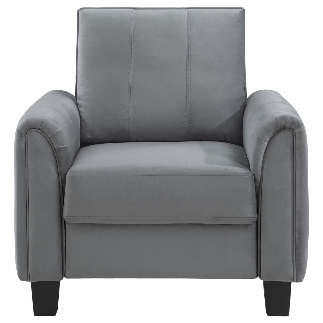 Coaster Furniture 509636 Davis Upholstered Rolled Arm Accent Chair Grey
