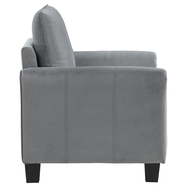 Coaster Furniture 509636 Davis Upholstered Rolled Arm Accent Chair Grey